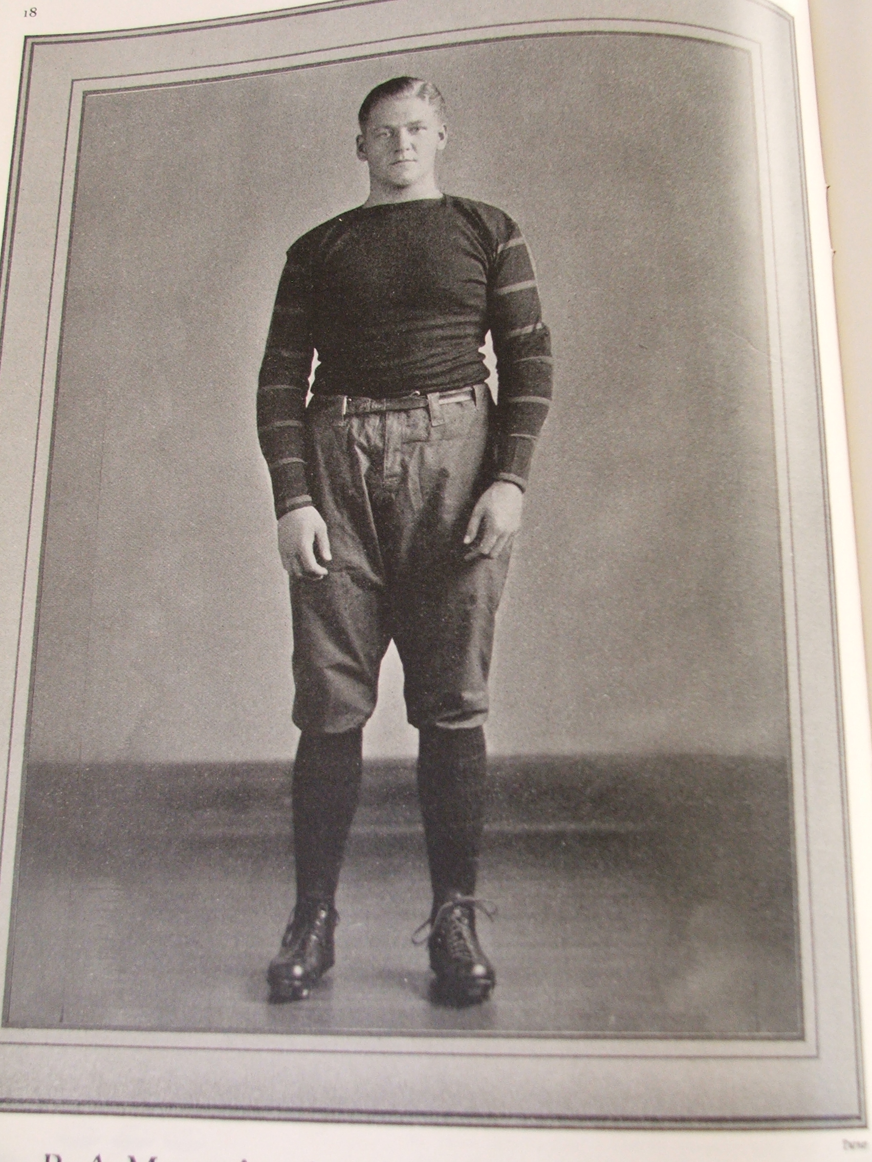 ... Captain in 1930, R.A. Mestres in a uniform without padding